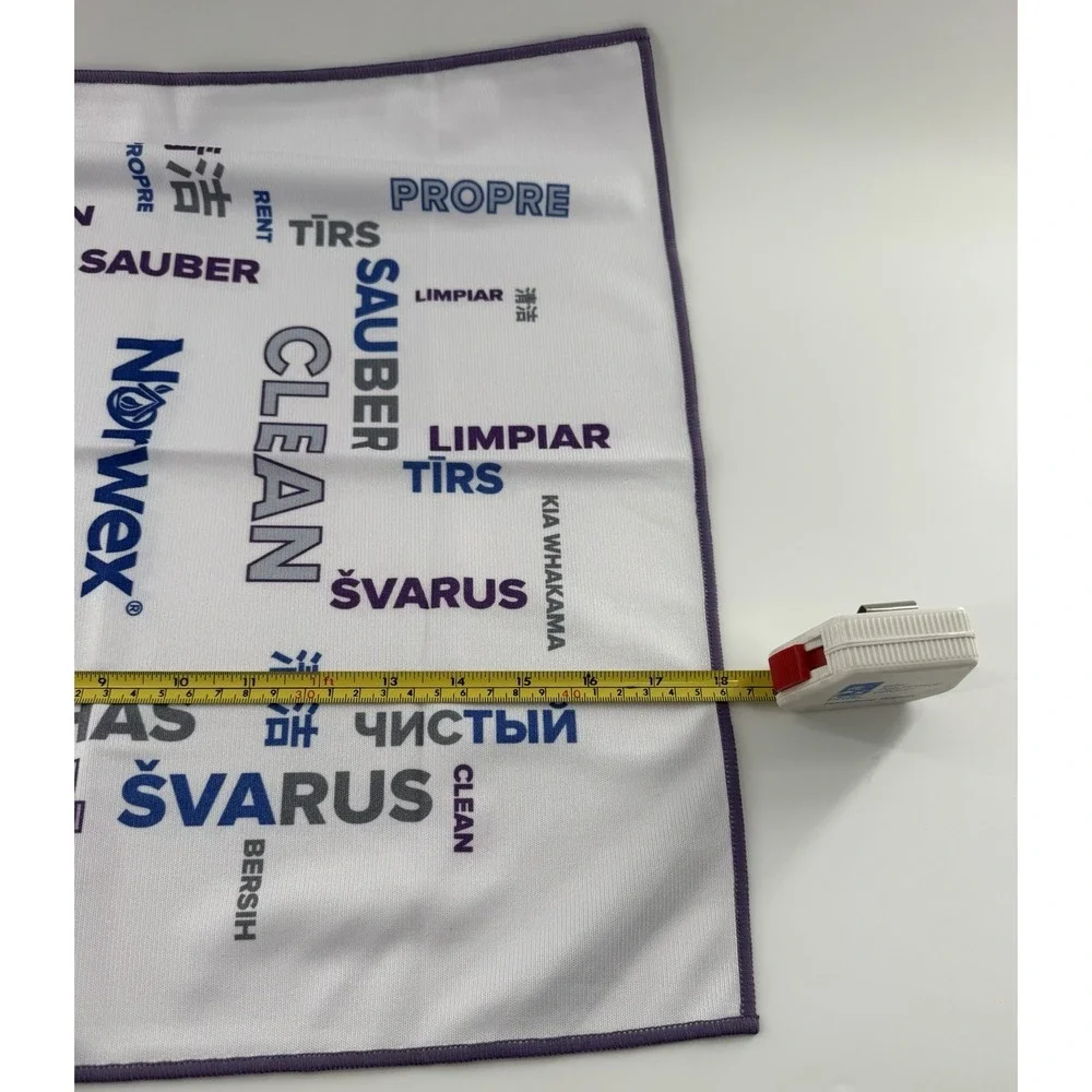 New Norwex Window Cloth Cleaning Microfiber BacLock Purple Blue White Logo Rare